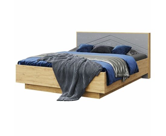 Кровать «Тиана» 160x200 КМК 0967.3, дуб наварра/графит, изображение 2 | Интернет магазин мебели и декора LifeDekor