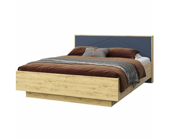 Кровать «Тиана» 160x200 КМК 0967.3, дуб наварра/синий матовый, изображение 3 | Интернет магазин мебели и декора LifeDekor