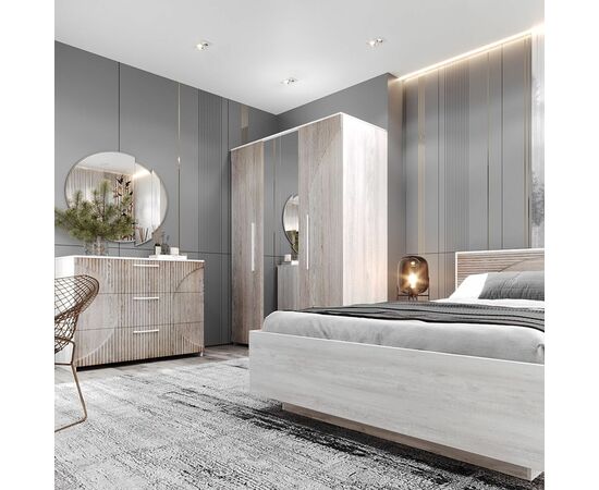 Спальня «Монтале» КМК 0966, бетон пайн светлый/астана, изображение 3 | Интернет магазин мебели и декора LifeDekor