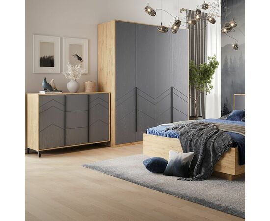 Тумба «Тиана» 2Я КМК 0967.19, дуб наварра/графит, изображение 6 | Интернет магазин мебели и декора LifeDekor