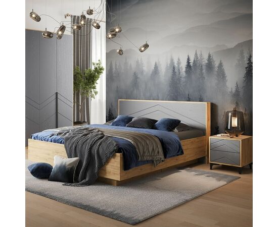 Спальня «Тиана» КМК 0967, дуб наварра/графит, изображение 2 | Интернет магазин мебели и декора LifeDekor