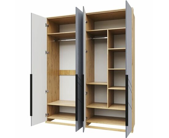 Шкаф «Тиана» 4Д КМК 0967.1, дуб наварра/синий матовый, изображение 4 | Интернет магазин мебели и декора LifeDekor