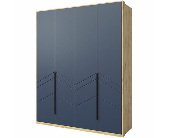 Шкаф «Тиана» 4Д КМК 0967.1, дуб наварра/синий матовый, изображение 2 | Интернет магазин мебели и декора LifeDekor