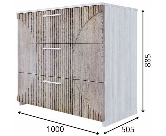 Спальня «Монтале» КМК 0966, бетон пайн светлый/астана, изображение 8 | Интернет магазин мебели и декора LifeDekor