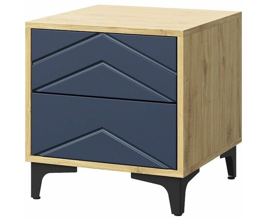 Тумба «Тиана» 2Я КМК 0967.19, дуб наварра/матовый синий, изображение 2 | Интернет магазин мебели и декора LifeDekor