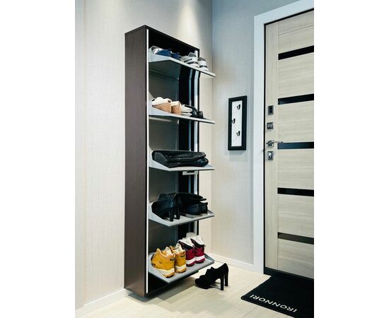 Обувница ЛАЙТ 5 МП (Венге / Зеркало), изображение 6 | Интернет магазин мебели и декора LifeDekor