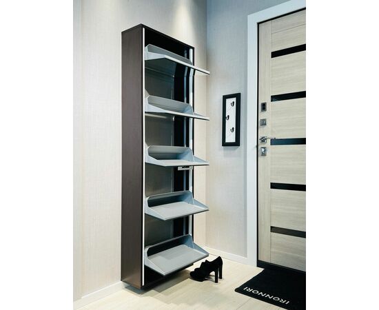 Обувница ЛАЙТ 5 МП (Венге / Зеркало), изображение 5 | Интернет магазин мебели и декора LifeDekor