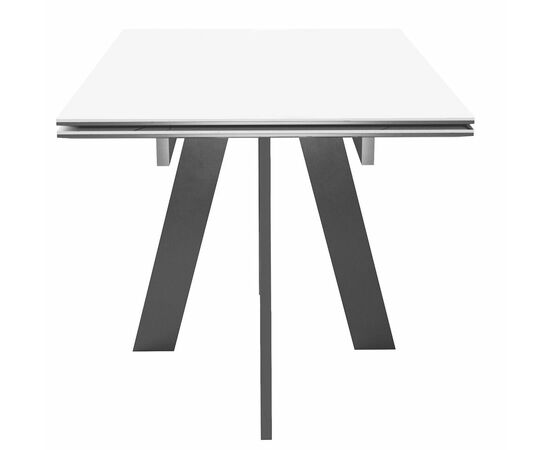 Стол DikLine SKM120 Керамика Mono white (белый матовый)/подстолье черное,, изображение 4 | Интернет магазин мебели и декора LifeDekor