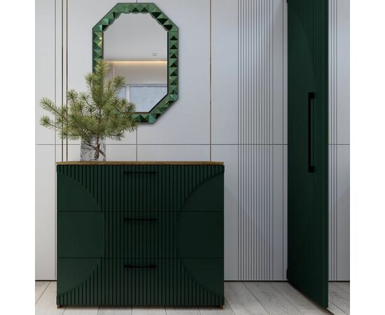 Спальня «Монтале» КМК 0966, дуб канзас/зеленый матовый, изображение 5 | Интернет магазин мебели и декора LifeDekor