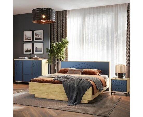 Спальня «Тиана» КМК 0967, дуб наварра/синий матовый | Интернет магазин мебели и декора LifeDekor