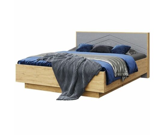 Кровать «Тиана» 160x200 КМК 0967.3, дуб наварра/графит | Интернет магазин мебели и декора LifeDekor