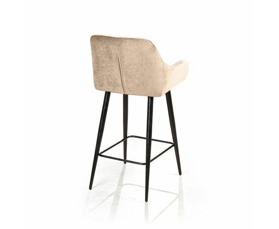 Стул полубарный Robert поворотный 360 градусов, бархат бежевый 5, изображение 4 | Интернет магазин мебели и декора LifeDekor