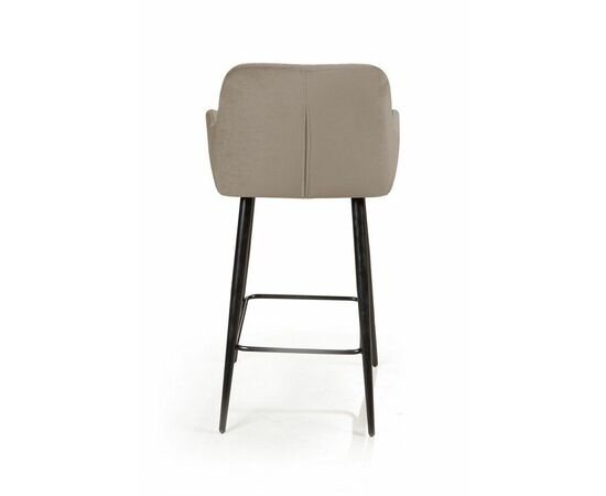 Стул полубарный Robert поворотный 360 градусов, бархат пепельно-бежевый 25, изображение 5 | Интернет магазин мебели и декора LifeDekor