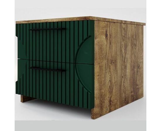 Тумба «Монтале» 2Я КМК 0966.19, дуб канзас/зеленый матовый | Интернет магазин мебели и декора LifeDekor