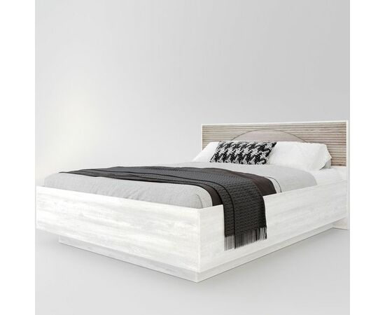 Кровать «Монтале» 160x200 КМК 0966.8 с ПМ, бетон пайн светлый/астана | Интернет магазин мебели и декора LifeDekor