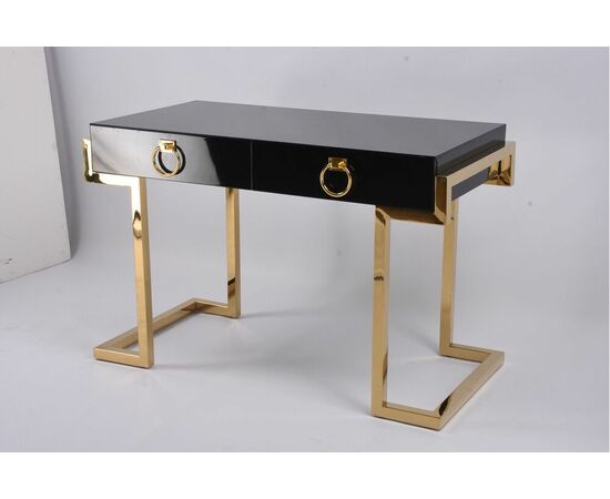 Стол-консоль Атлас МС9002-120В, 120х60х78 см, черный глянцевый, изображение 3 | Интернет магазин мебели и декора LifeDekor