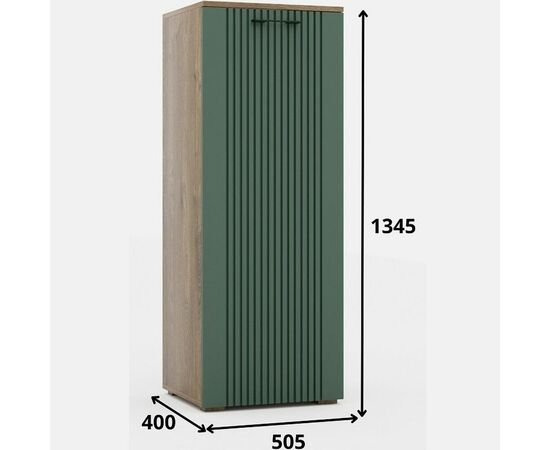 Стенка «Монреаль» КМК 0986, дуб канзас/зеленый матовый, изображение 8 | Интернет магазин мебели и декора LifeDekor
