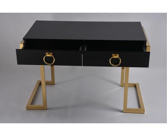 Стол-консоль Атлас МС9002-120В, 120х60х78 см, черный глянцевый, изображение 5 | Интернет магазин мебели и декора LifeDekor