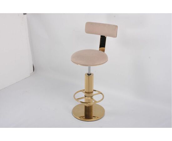 Стул барный Вивиан MC111-GR-2, светло-серый/глянцевое золото, изображение 6 | Интернет магазин мебели и декора LifeDekor