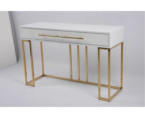 Стол-консоль Альма МС9005-120W, 120х40х78 см, белый глянцевый | Интернет магазин мебели и декора LifeDekor