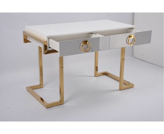 Стол-консоль Атлас МС9002-120W, 120х60х78 см, белый глянцевый, изображение 6 | Интернет магазин мебели и декора LifeDekor