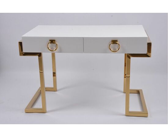 Стол-консоль Атлас МС9002-120W, 120х60х78 см, белый глянцевый, изображение 2 | Интернет магазин мебели и декора LifeDekor