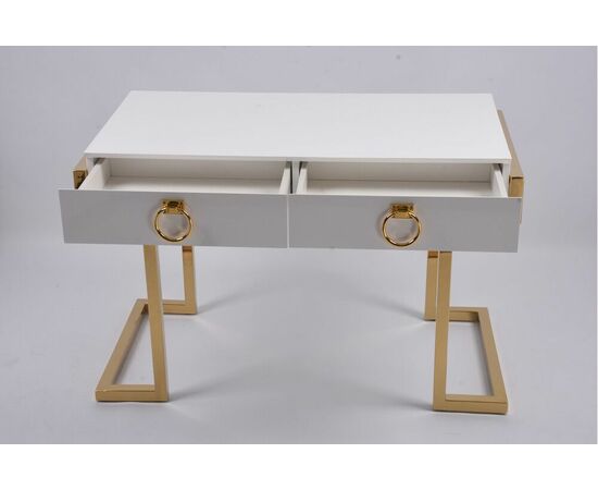 Стол-консоль Атлас МС9002-120W, 120х60х78 см, белый глянцевый, изображение 8 | Интернет магазин мебели и декора LifeDekor