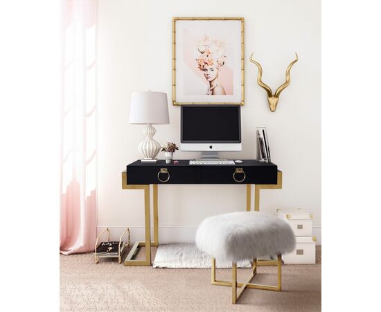 Стол-консоль Атлас МС9002-120В, 120х60х78 см, черный глянцевый, изображение 6 | Интернет магазин мебели и декора LifeDekor