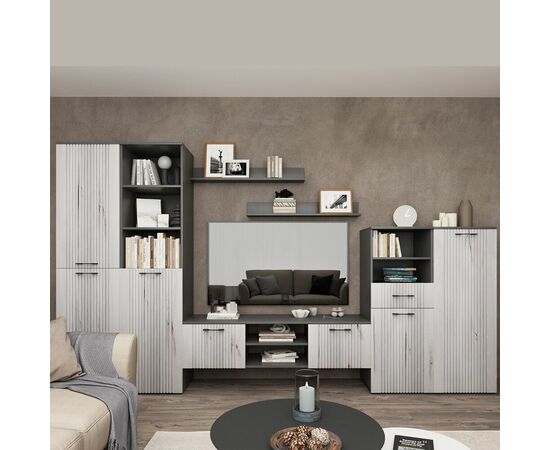 Шкаф «Монреаль» 2Д КМК 0986.1, антрацит/дуб канадский арктик, изображение 6 | Интернет магазин мебели и декора LifeDekor