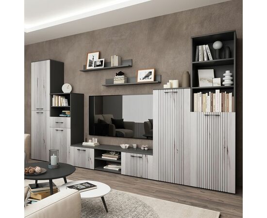 Тумба «Монреаль» 1Д1Я КМК 0986.4, антрацит/дуб канадский арктик, изображение 4 | Интернет магазин мебели и декора LifeDekor