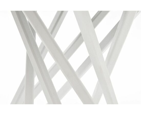 "Сантьяго" журнальный стол из HPL круглый Ø40 H55, каркас из стали белый, цвет столешницы "молочный", изображение 4 | Интернет магазин мебели и декора LifeDekor