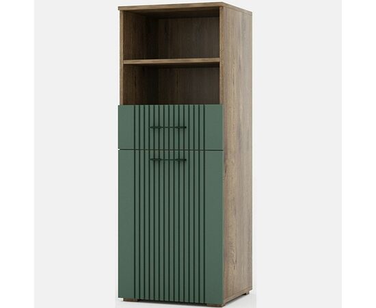 Тумба «Монреаль» 1Д1Я КМК 0986.4, дуб канзас/зеленый матовый, изображение 2 | Интернет магазин мебели и декора LifeDekor