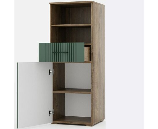 Тумба «Монреаль» 1Д1Я КМК 0986.4, дуб канзас/зеленый матовый, изображение 4 | Интернет магазин мебели и декора LifeDekor