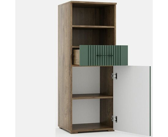 Тумба «Монреаль» 1Д1Я КМК 0986.4, дуб канзас/зеленый матовый, изображение 5 | Интернет магазин мебели и декора LifeDekor