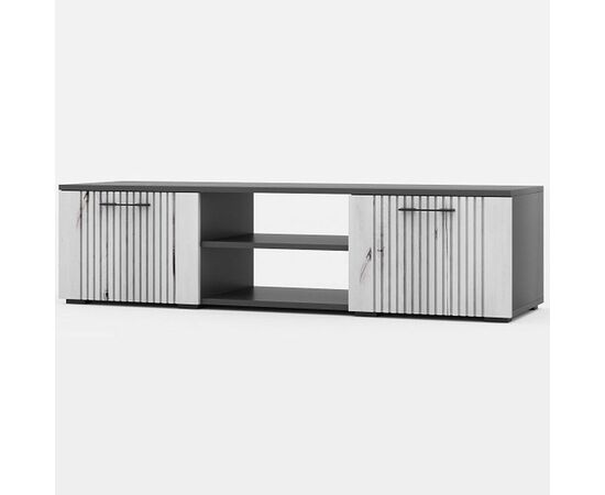 Тумба под ТВ «Монреаль» 2Д КМК 0986.5, антрацит/дуб канадский арктик, изображение 2 | Интернет магазин мебели и декора LifeDekor