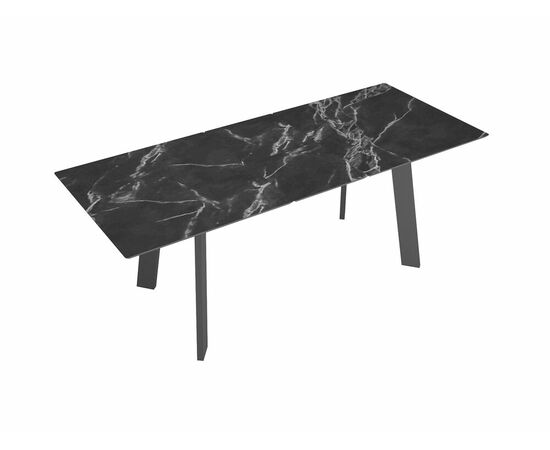 Стол DikLine DKH160, керамика 160(200)х90, мрамор черный матовый, опоры черные (2 уп.), изображение 7 | Интернет магазин мебели и декора LifeDekor