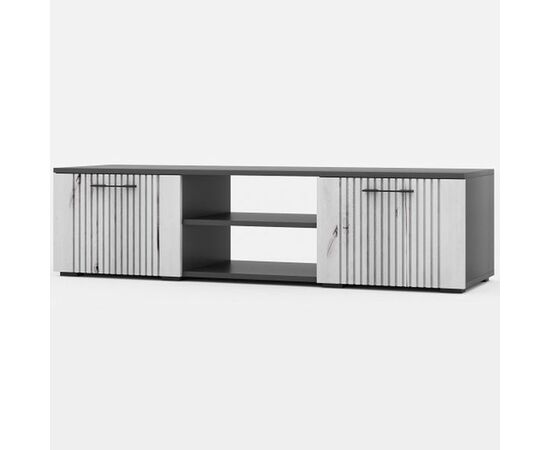 Тумба под ТВ «Монреаль» 2Д КМК 0986.5, антрацит/дуб канадский арктик | Интернет магазин мебели и декора LifeDekor