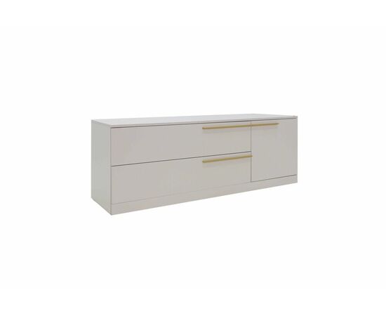 Тумба ТВ  Николь-3, Сатиновое золото, изображение 3 | Интернет магазин мебели и декора LifeDekor