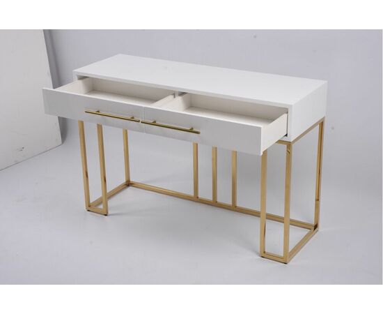 Стол-консоль Альма МС9005-120W, 120х40х78 см, белый глянцевый, изображение 11 | Интернет магазин мебели и декора LifeDekor