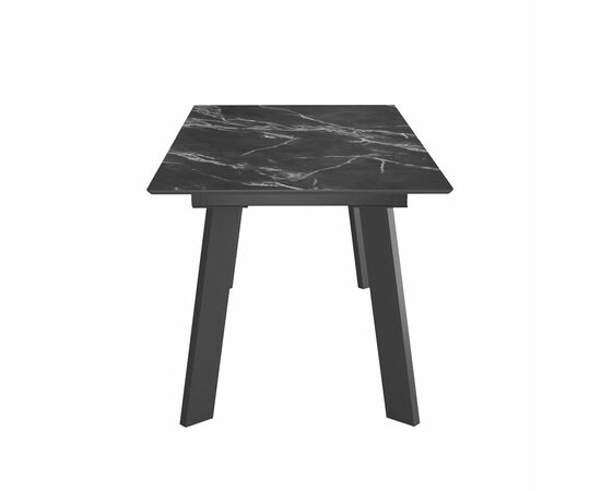 Стол DikLine DKH160, керамика 160(200)х90, мрамор черный матовый, опоры черные (2 уп.), изображение 2 | Интернет магазин мебели и декора LifeDekor