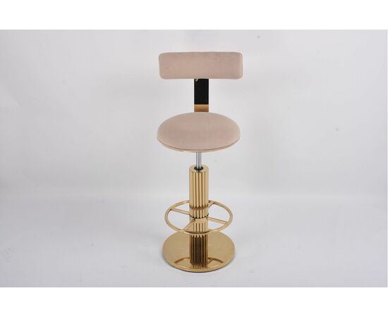 Стул барный Вивиан MC111-GR-2, светло-серый/глянцевое золото, изображение 4 | Интернет магазин мебели и декора LifeDekor