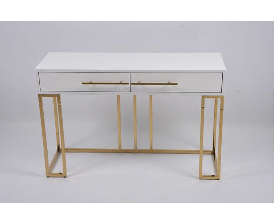 Стол-консоль Альма МС9005-120W, 120х40х78 см, белый глянцевый, изображение 6 | Интернет магазин мебели и декора LifeDekor