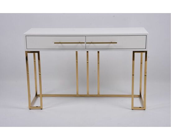 Стол-консоль Альма МС9005-120W, 120х40х78 см, белый глянцевый, изображение 2 | Интернет магазин мебели и декора LifeDekor