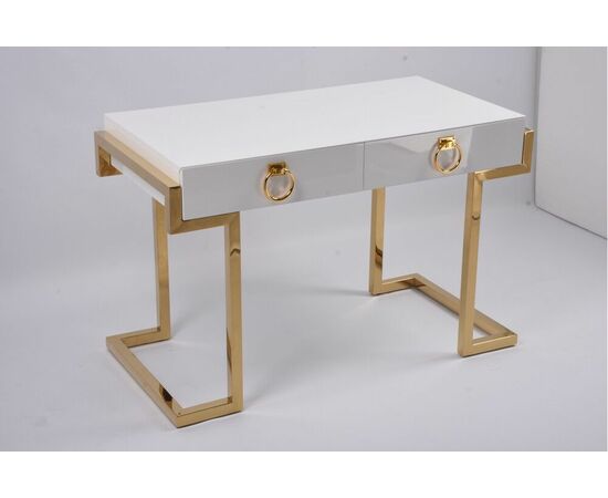 Стол-консоль Атлас МС9002-120W, 120х60х78 см, белый глянцевый, изображение 4 | Интернет магазин мебели и декора LifeDekor