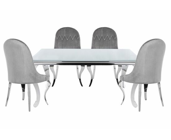 Обеденная группа Алган white / gray | Интернет магазин мебели и декора LifeDekor