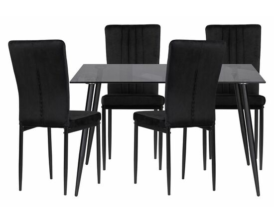 Обеденная группа Эрнал gray / black | Интернет магазин мебели и декора LifeDekor