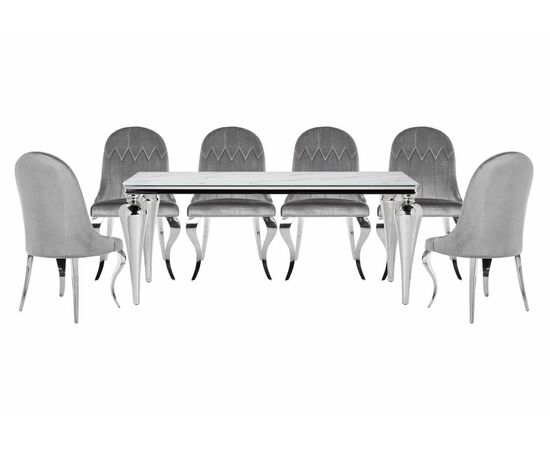 Обеденная группа Карли white / gray | Интернет магазин мебели и декора LifeDekor