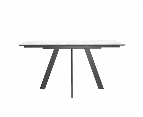 Стол DikLine DKD120, керамика 120(160)х80, марамор белый матовый, опоры черные (2 уп.), изображение 8 | Интернет магазин мебели и декора LifeDekor