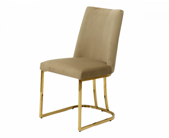 Стул обеденный Пресли DC-3024, 42х44х92, бежевый/матовое золото | Интернет магазин мебели и декора LifeDekor