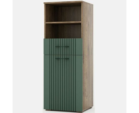 Тумба «Монреаль» 1Д1Я КМК 0986.4, дуб канзас/зеленый матовый | Интернет магазин мебели и декора LifeDekor